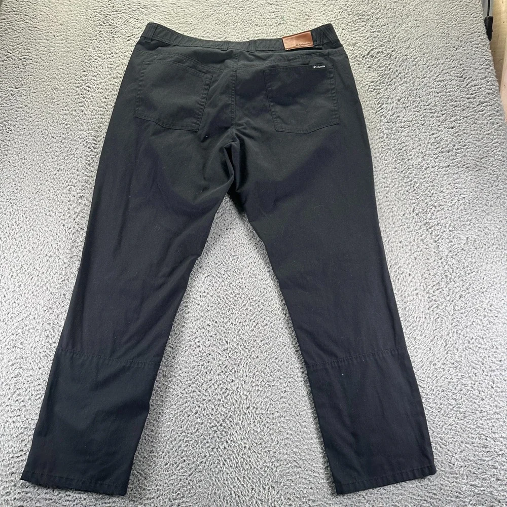 Columbia Cobble Creek Pant Men 38x30 Black Cotton Chino Classic Workwear Utility